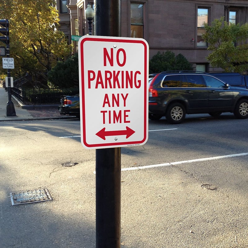 SmartSign "No Parking Any Time" Sign | 12" x 18" Aluminum - Image 3